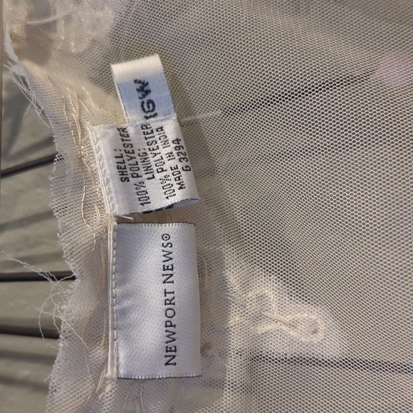 Y2k Newport News Ivory Sheer Beaded Maxi Dress Fairy Whimsigoth Wedding Vintage - Picture 6 of 13